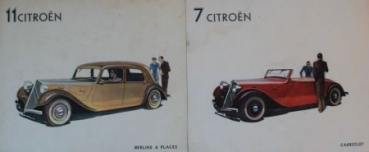 Citroen 7 CV - 11 CV Traction Avant Modellprogramm 1934 Automobilprospekt (5963)